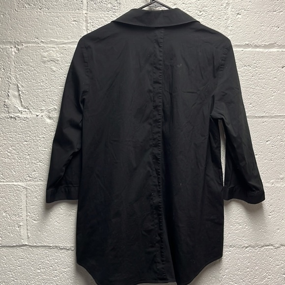 Lafayette 148 Black Button down with pockets sz 8 - Picture 7 of 7